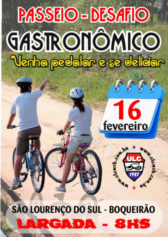 PASSEIO-DESAFIO GASTRONÔMICO DE MTB